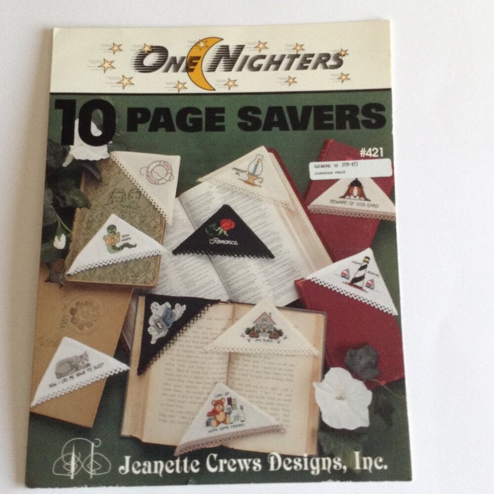 Vintage One Nighters Bookmarks Triangular Corner Pocket Bookmark Designs
